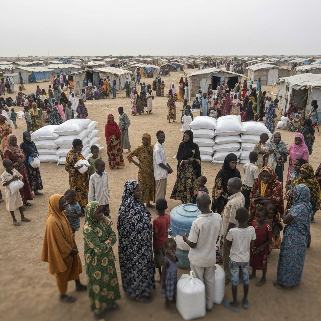 Displaced families receiving support